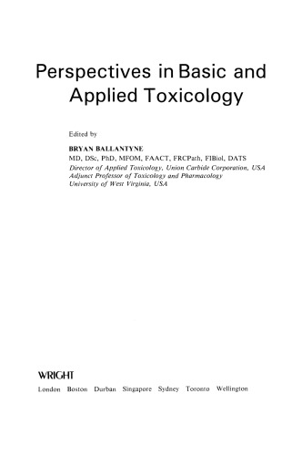 Perspectives in Basic and Applied Toxicology