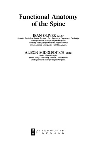 Functional Anatomy of the Spine