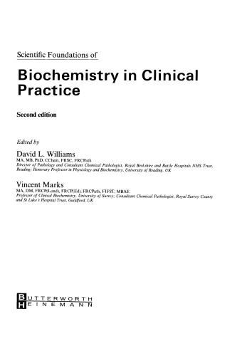 Scientific Foundations of Biochemistry in Clinical Practice