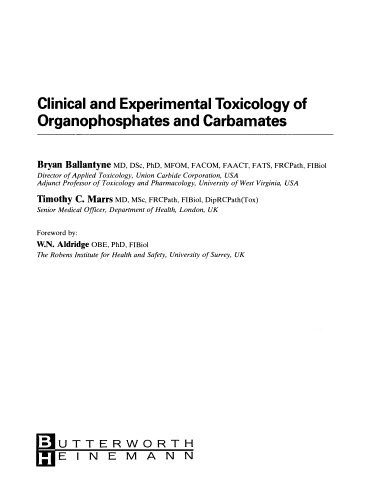 Clinical and Experimental Toxicology of Organophosphates and Carbamates