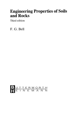 Engineering Properties of Soils and Rocks