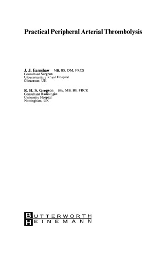 Practical Peripheral Arterial Thrombolysis