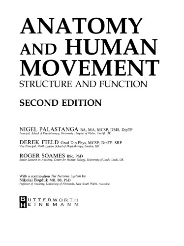 Anatomy and Human Movement. Structure and Function