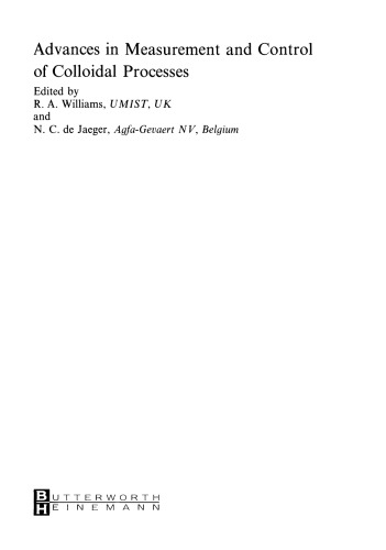 Advances in Measurement and Control of Colloidal Processes