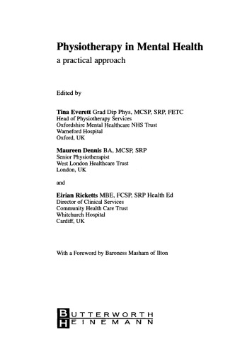 Physiotherapy in Mental Health. A Practical Approach