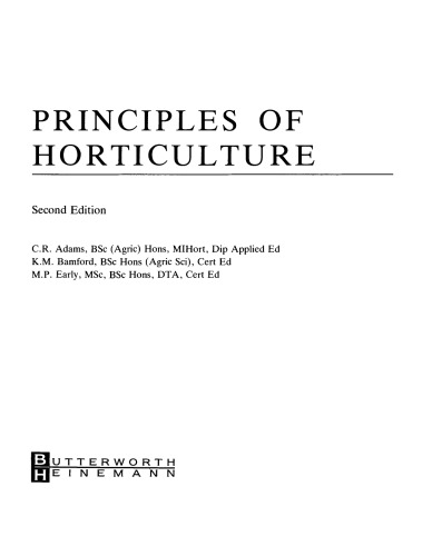 Principles of Horticulture