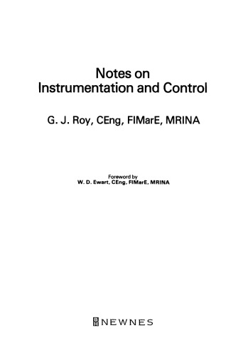 Notes on Instrumentation and Control