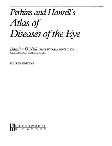 Perkins and Hansell's Atlas of Diseases of the Eye