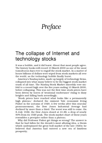 Valuation of Internet & Technology Stocks. Implications for Investment Analysis