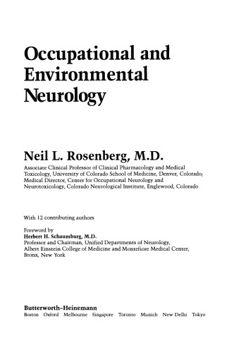 Occupational and Environmental Neurology