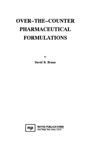 Over the Counter Pharmaceutical Formulations