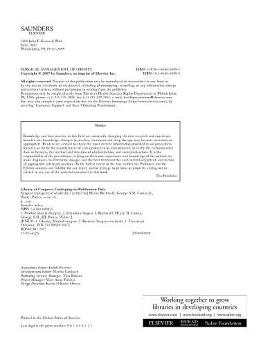 Surgical Management of Obesity