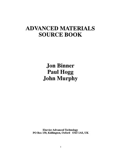 Advanced Materials Source Book