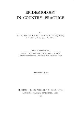 Epidemiology in Country Practice