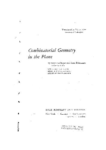 Combinatorial geometry in the plane