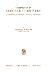 Techniques in Clinical Chemistry. A Handbook for Medical Laboratory Technicians