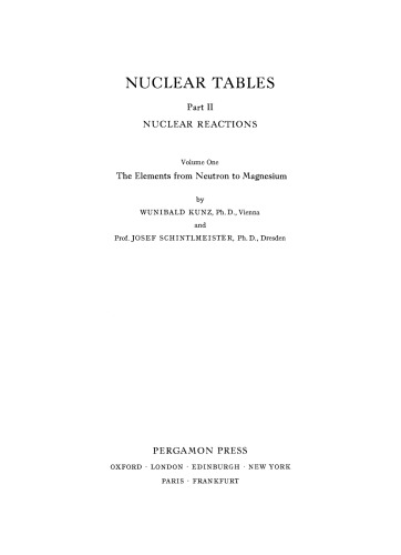 The Elements from Neutron to Magnesium. Nuclear Reactions