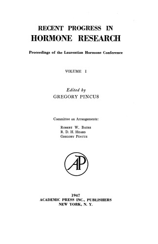 Proceedings of the 1946 Laurentian Hormone Conference