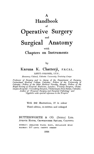 A Handbook of Operative Surgery and Surgical Anatomy. With Chapters on Instruments