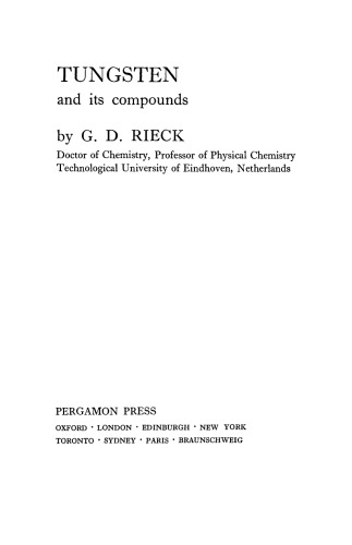 Tungsten and its Compounds
