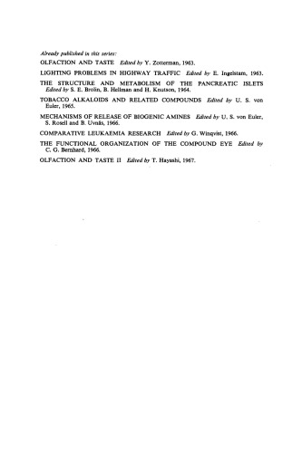 Magnetic Resonance in Biological Systems. Proceedings of the Second International Conference Held at the Wenner–Gren Center, Stockholm, June 1966