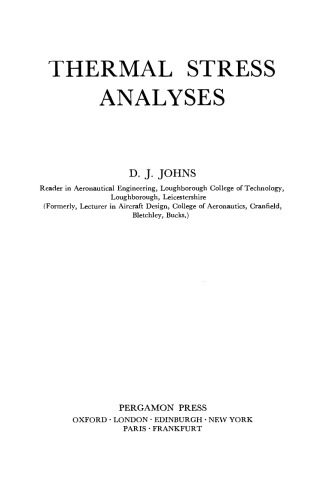 Thermal Stress Analyses