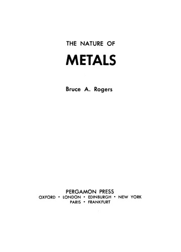 The Nature of Metals