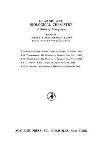 Isotopic Tracers in Biology. An Introduction to Tracer Methodology