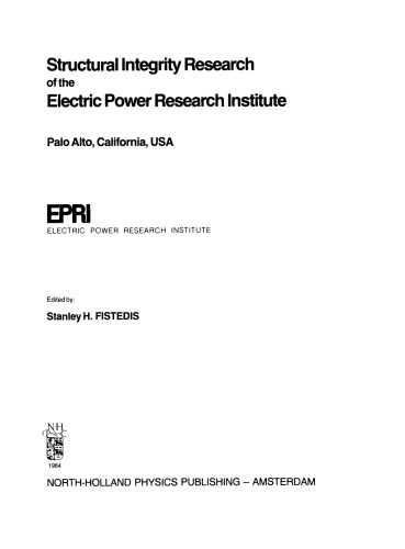 Structural Integrity Research of the Electric Power Research Institute. Palo Alto, California, USA