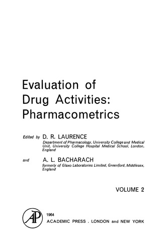 Evaluation of Drug Activities. Pharmacometrics