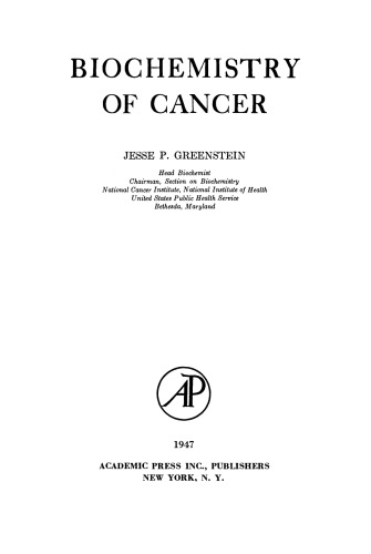 Biochemistry of Cancer
