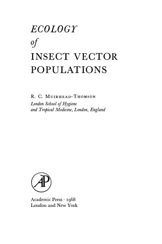 Ecology of Insect Vector Populations