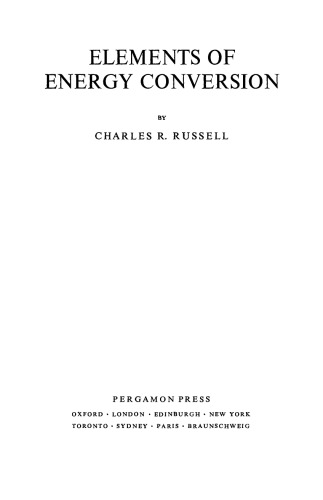 Elements of Energy Conversion