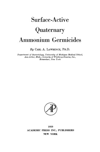 Surface-Active Quaternary Ammonium Germicides