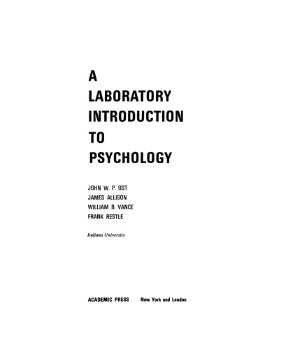 A Laboratory Introduction to Psychology