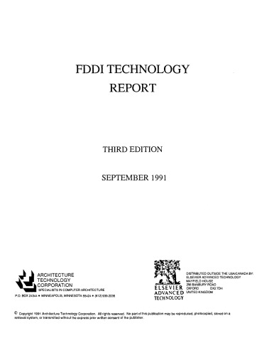 Fiber Distributed Data Interface [FDDI] Technology Report