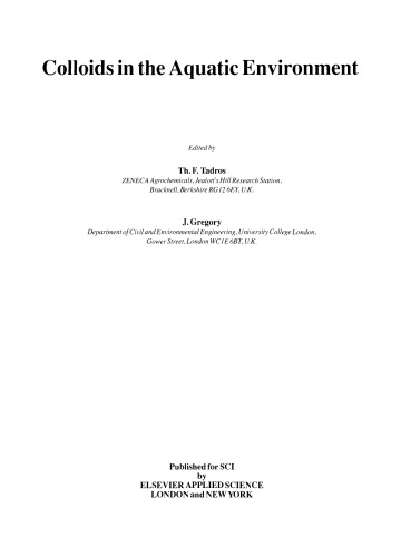 Colloids in the Aquatic Environment