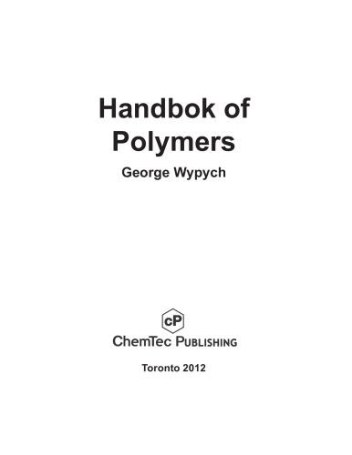 Handbook of Polymers