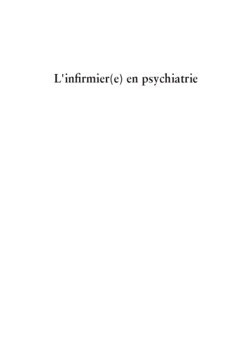 L'infirmier en Psychiatrie