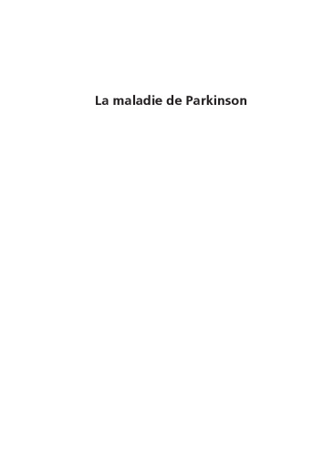 La maladie de Parkinson