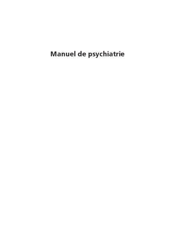 Manuel de psychiatrie