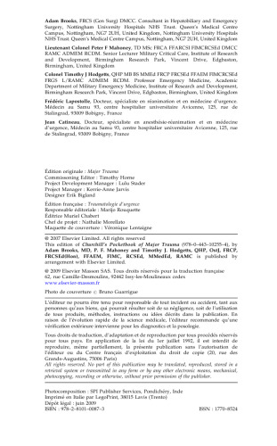 Traumatologie d'urgence