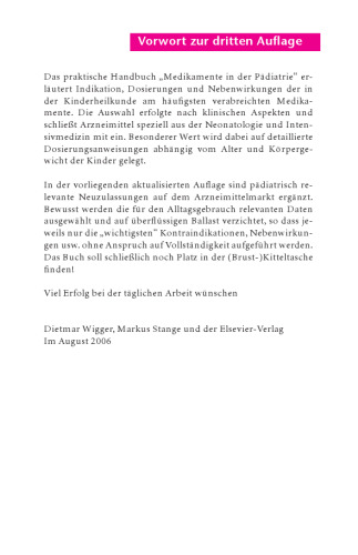 Medikamente in der Pädiatrie