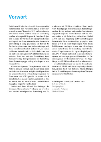 Psychoedukation und Coaching ADHS im Erwachsenenalter. Manual zur Leitung von Patienten- und Angehörigengruppen