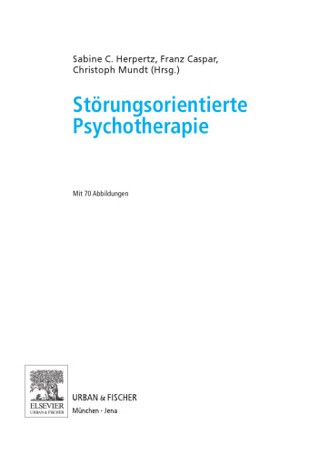 Störungsorientierte Psychotherapie