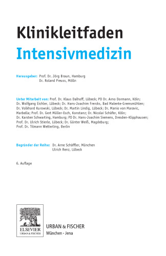Klinikleitfaden Intensivmedizin