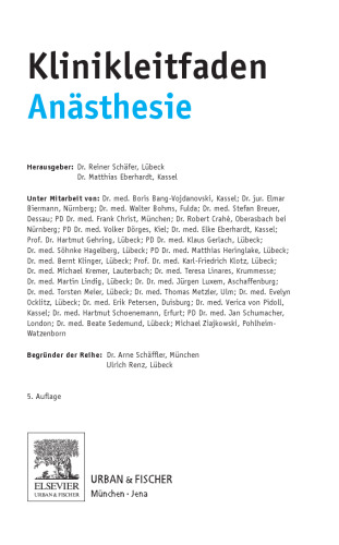 Klinikleitfaden Anästhesie