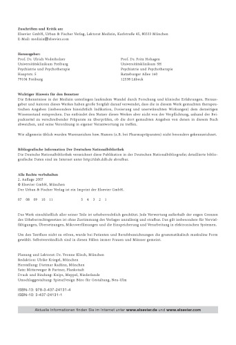 Therapie psychischer Erkrankungen 2006/ 2007. STATE OF THE ART