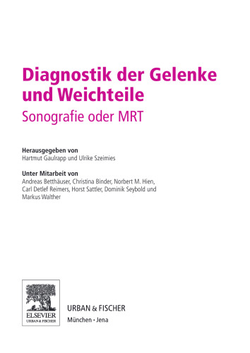 Diagnostik der Gelenke und Weichteile. Sonografie oder MRT