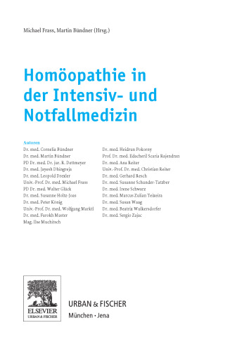 Homöopathie in der Intensiv- und Notfallmedizin